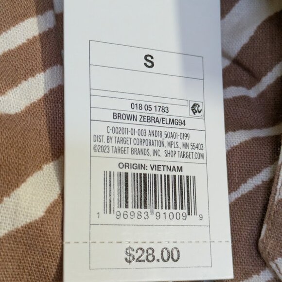 A NEW DAY Brown Zebra Animal Patterned Print Faux Wrap Bow Midi Skirt - Small - Picture 4 of 5